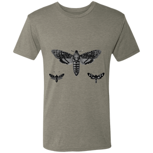 "Nocturnal birds" Illustration of moths. Men's Triblend T-Shirt