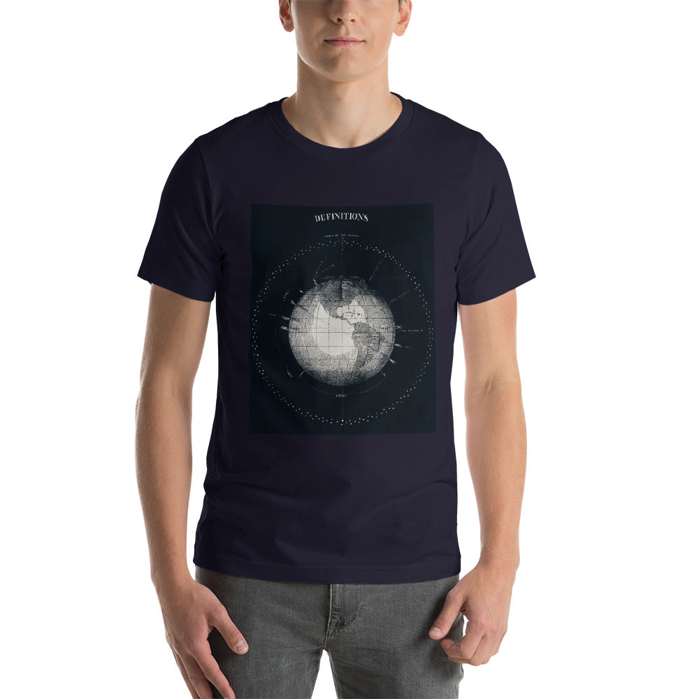 "The art of Distance in a round Planet" . Short-Sleeve Unisex T-Shirt