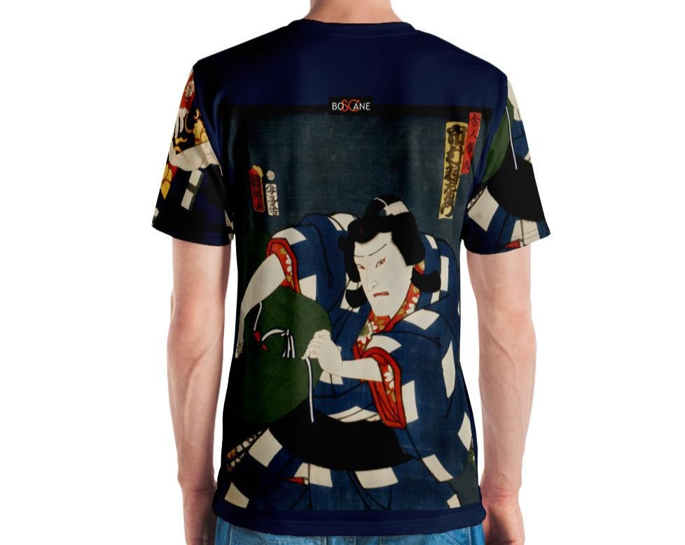 [Different prints on both sides] Portraits from the collection of portraits by Toyohara Kunichika,  Men's T-shirt
