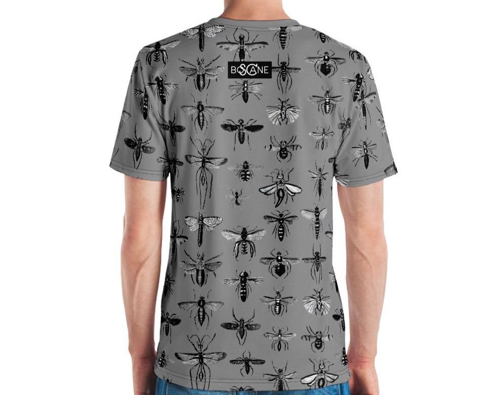 "Insect Vibrations" in aluminium grey. 5 COLOR VARIANTS. Men's T-shirt