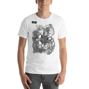 Basket star with tangled legs, in Iron Grey. Short-Sleeve Unisex T-Shirt