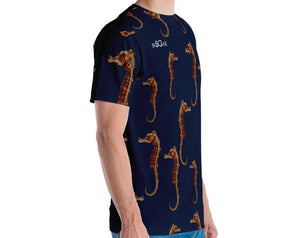 Seahorse skeleton. "Marine's Creaturz" collection. In 2 COLOR VARIANTS. Men's T-shirt