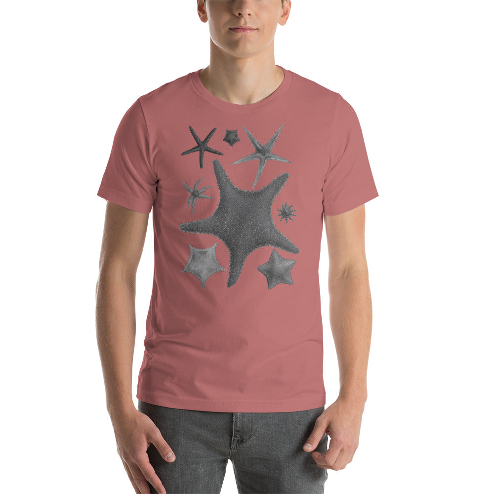 Sea stars illustration on Short-Sleeve Unisex T-Shirt