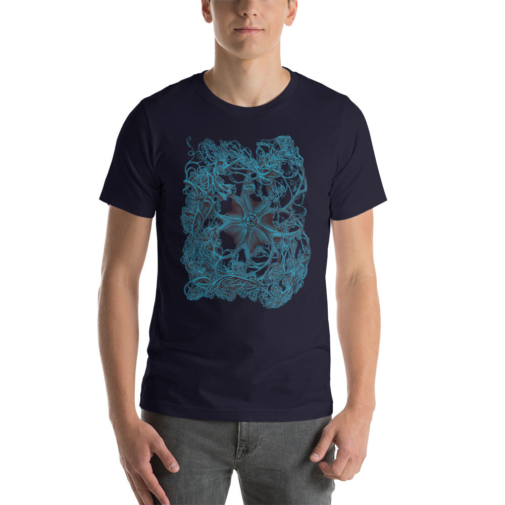 Basket star with tangled legs, in "luminous blue". in Short-Sleeve Unisex T-Shirt