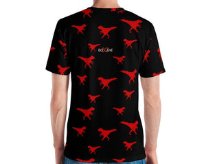 Funky Dino in Pixel art, Red T-rex. 4 COLOR VARIANTS. Men's T-shirt