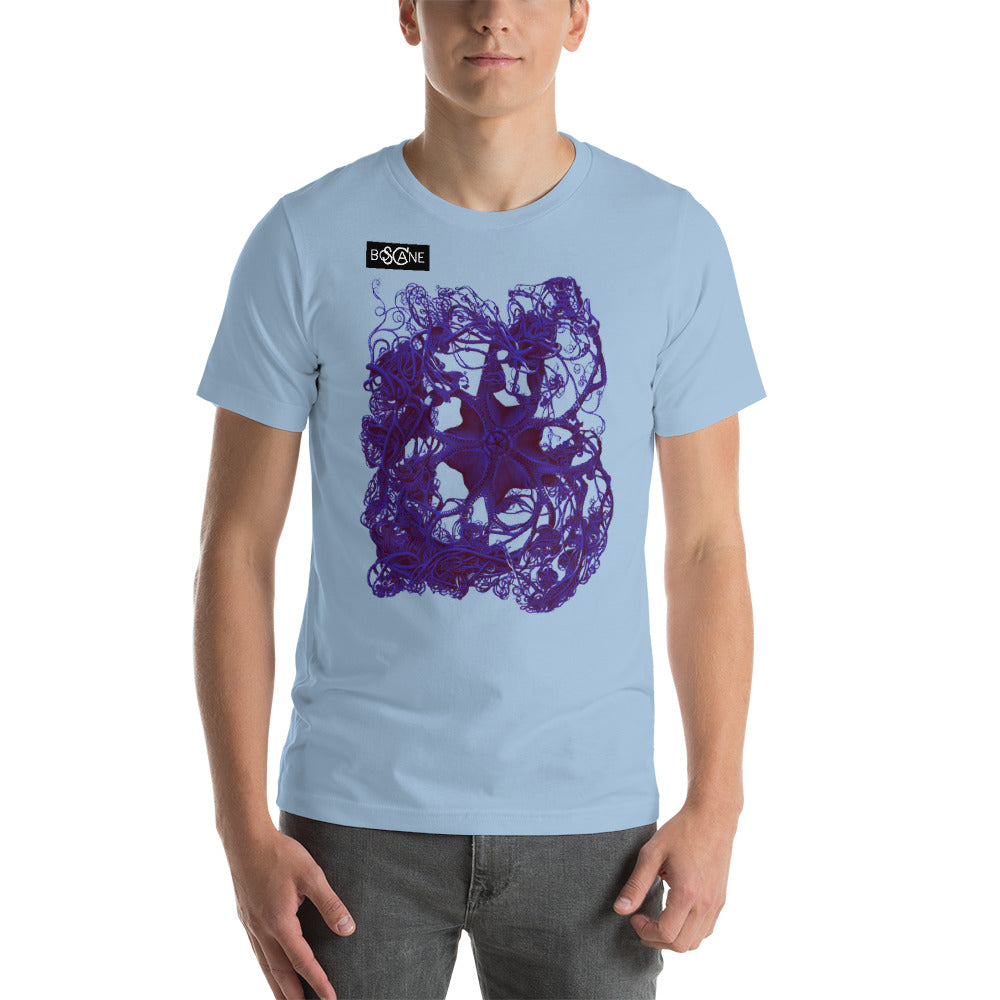"Basket Star" with tangled legs, in Ultraviolet purple. Short-Sleeve Unisex T-Shirt