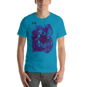 "Basket Star" with tangled legs, in Ultraviolet purple. Short-Sleeve Unisex T-Shirt