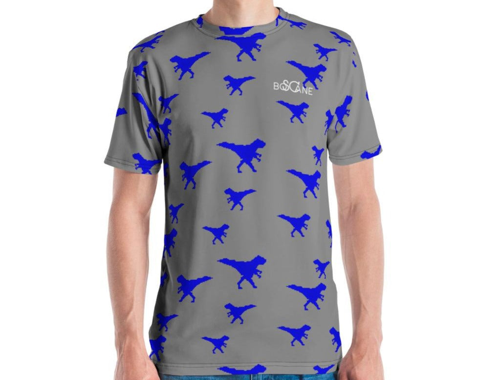 Funky Dino in Pixel art, Royal Blue T-rex. 5 COLOR VARIANTS. Men's T-shirt